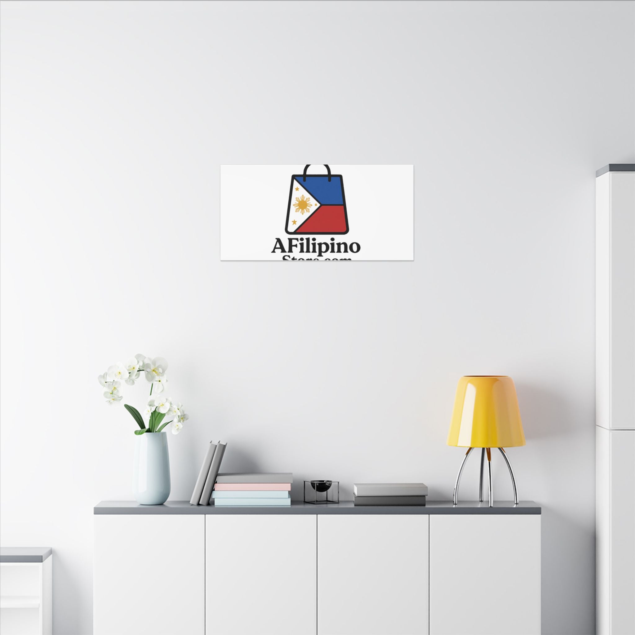 Filipino Flag Tote Logo Canvas Print — AFilipinoStore.com Matte Stretched Wall Art