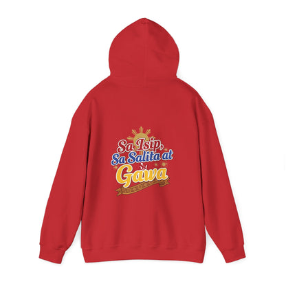 Proud Pinoy  Sa Isip Sa Salita at Sa Gawa Hoodie — Filipino Heritage Pullover