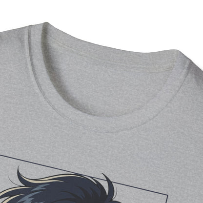 Anime Boy Portrait T‑Shirt — Retro "90's" Back Print
