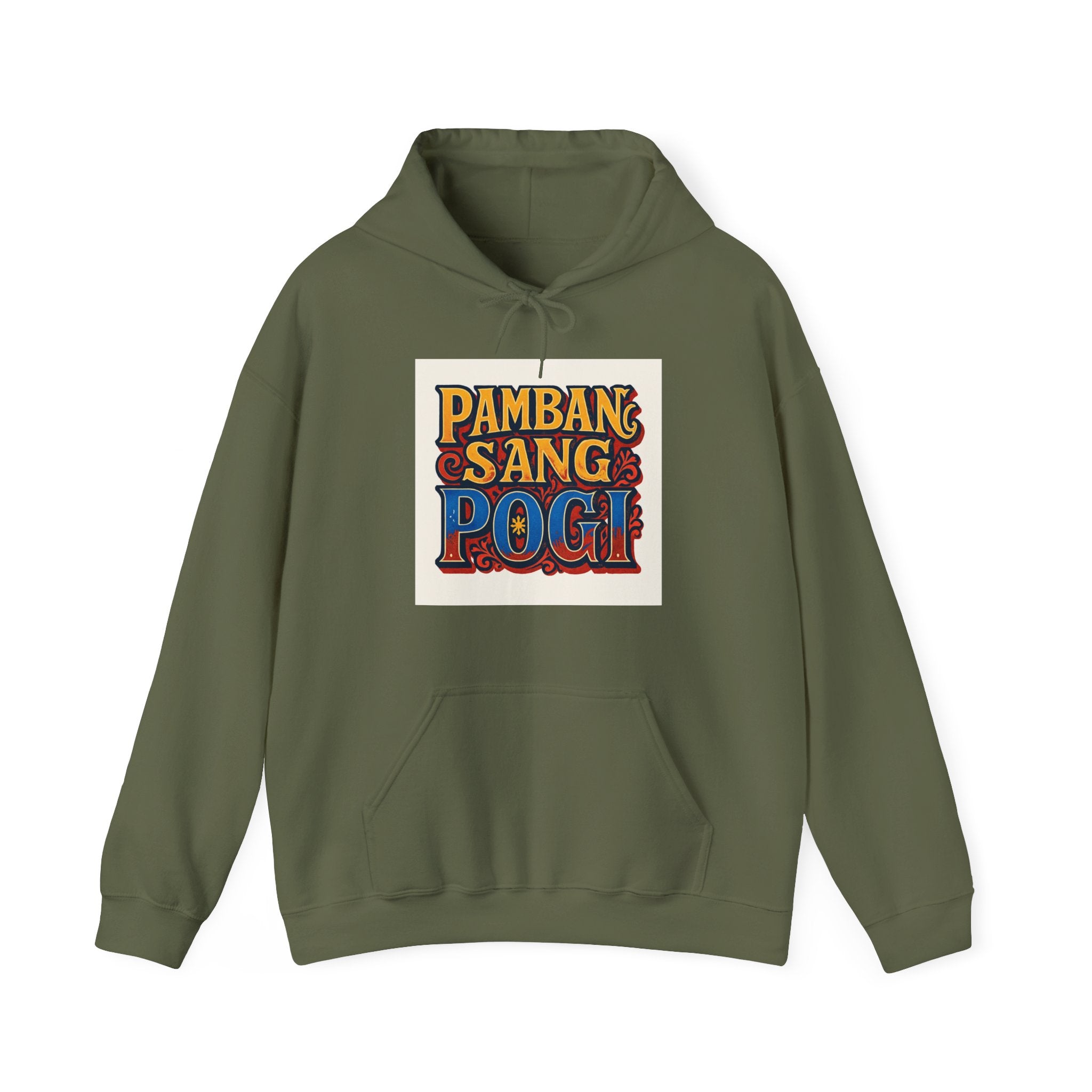 Filipino Pride Hoodie — "Pambansang Pogi" Retro Lettering Pullover