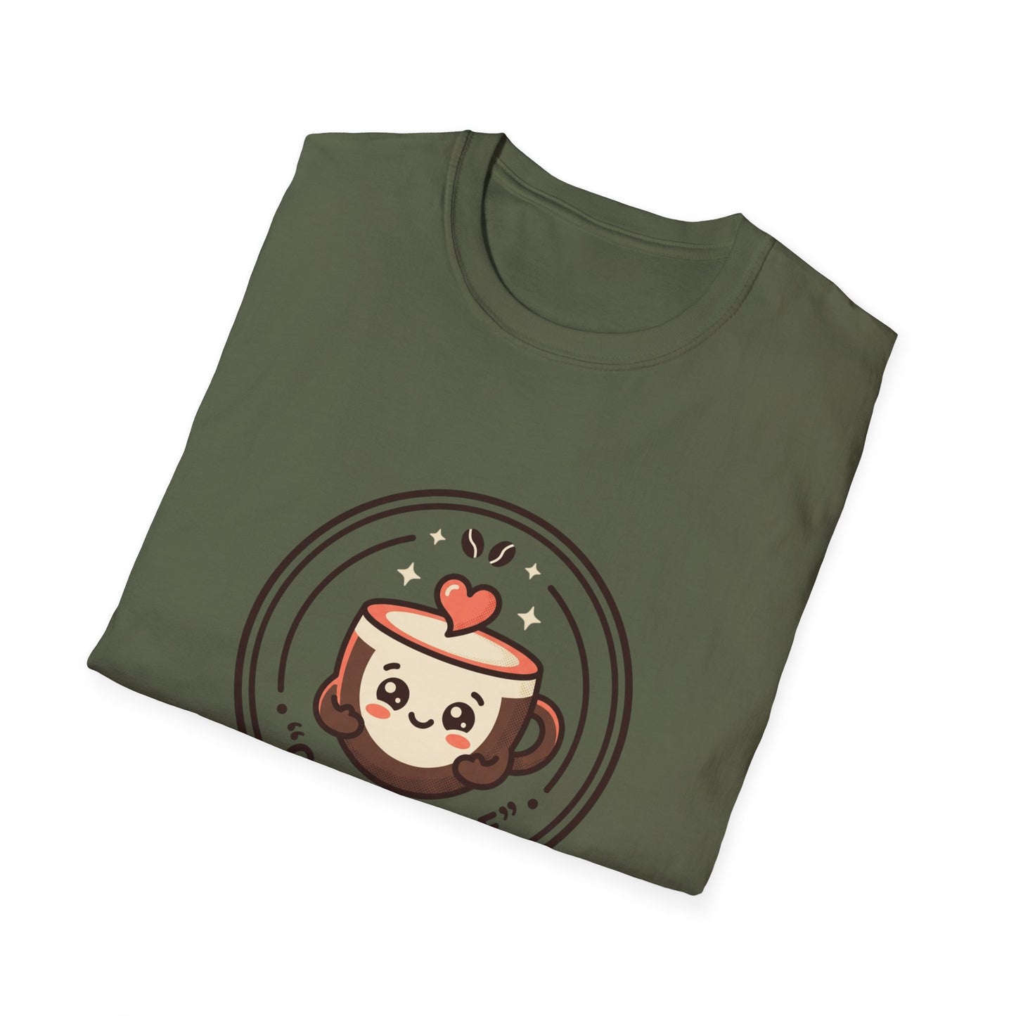 T-Shirt — Caffè Cutie Cute Coffee Cup Graphic Tee