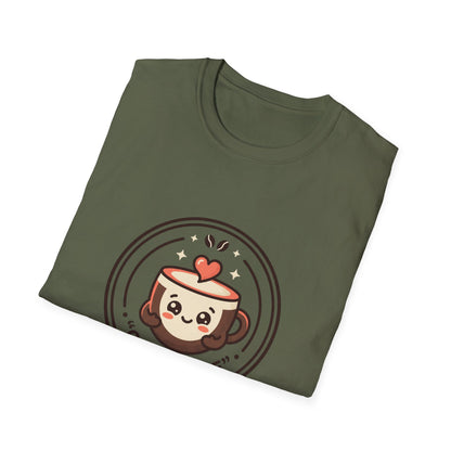 T-Shirt — Caffè Cutie Cute Coffee Cup Graphic Tee
