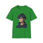 Anime Boy Portrait T‑Shirt — Retro "90's" Back Print