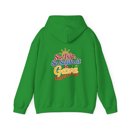 Proud Pinoy  Sa Isip Sa Salita at Sa Gawa Hoodie — Filipino Heritage Pullover