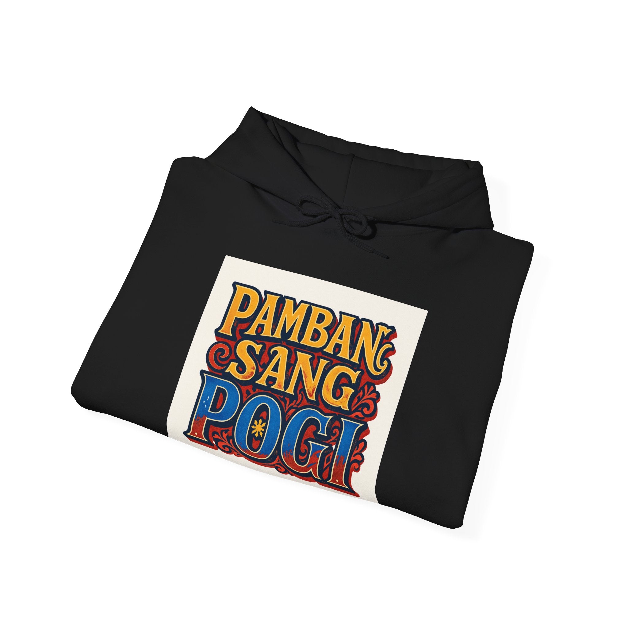 Filipino Pride Hoodie — "Pambansang Pogi" Retro Lettering Pullover