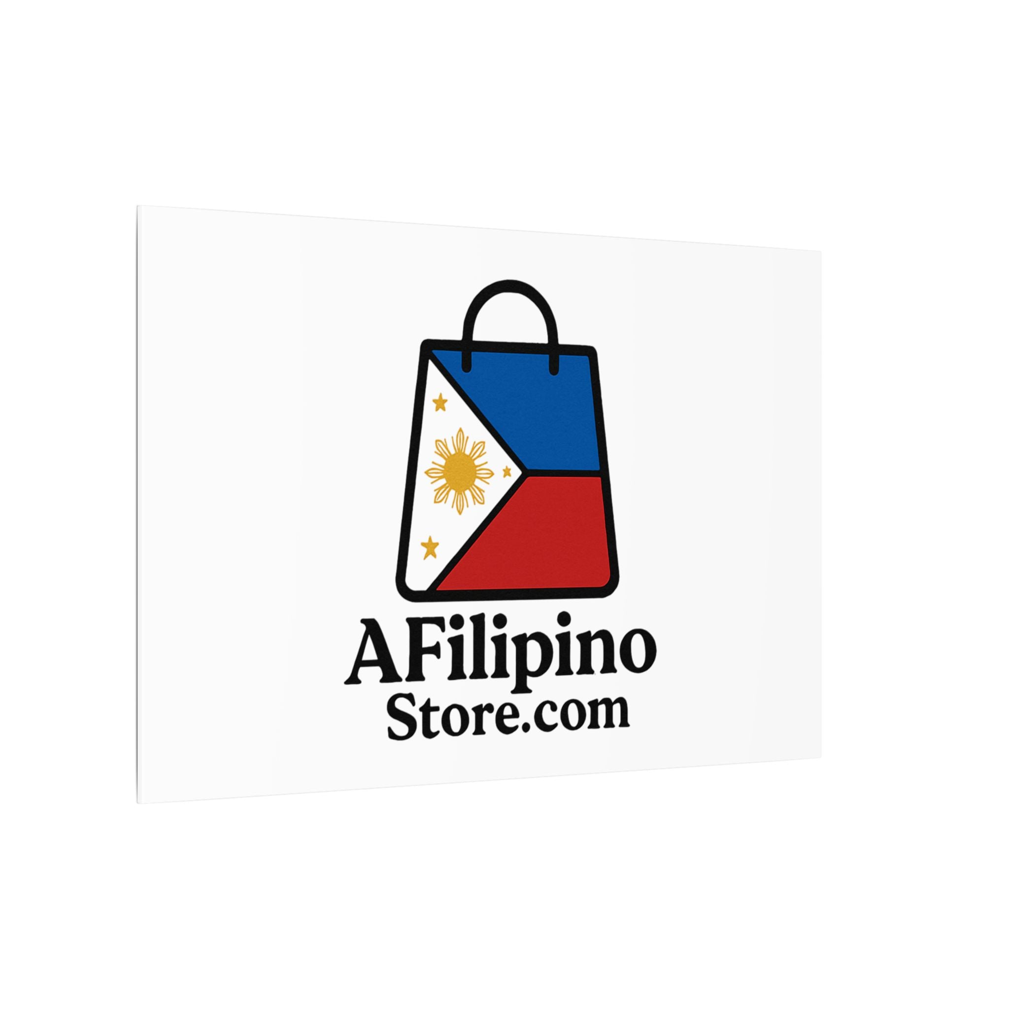 Filipino Flag Tote Logo Canvas Print — AFilipinoStore.com Matte Stretched Wall Art