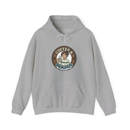 Coffee Mama Hoodie - Cute Retro Coffee Lover Pullover ("Coffee Mama - Fueled by Caffeine")