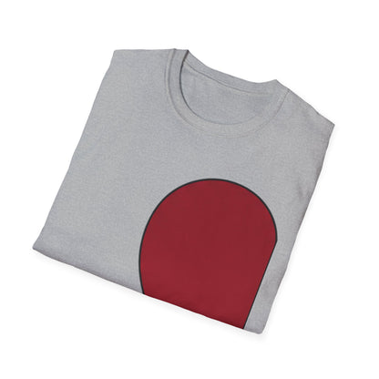 Half Heart Graphic T‑Shirt — Minimal Red Heart Tee