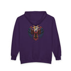 Eagle Crest Zip Hoodie — Crowned Heraldic Eagle Full-Zip Sweatshirt