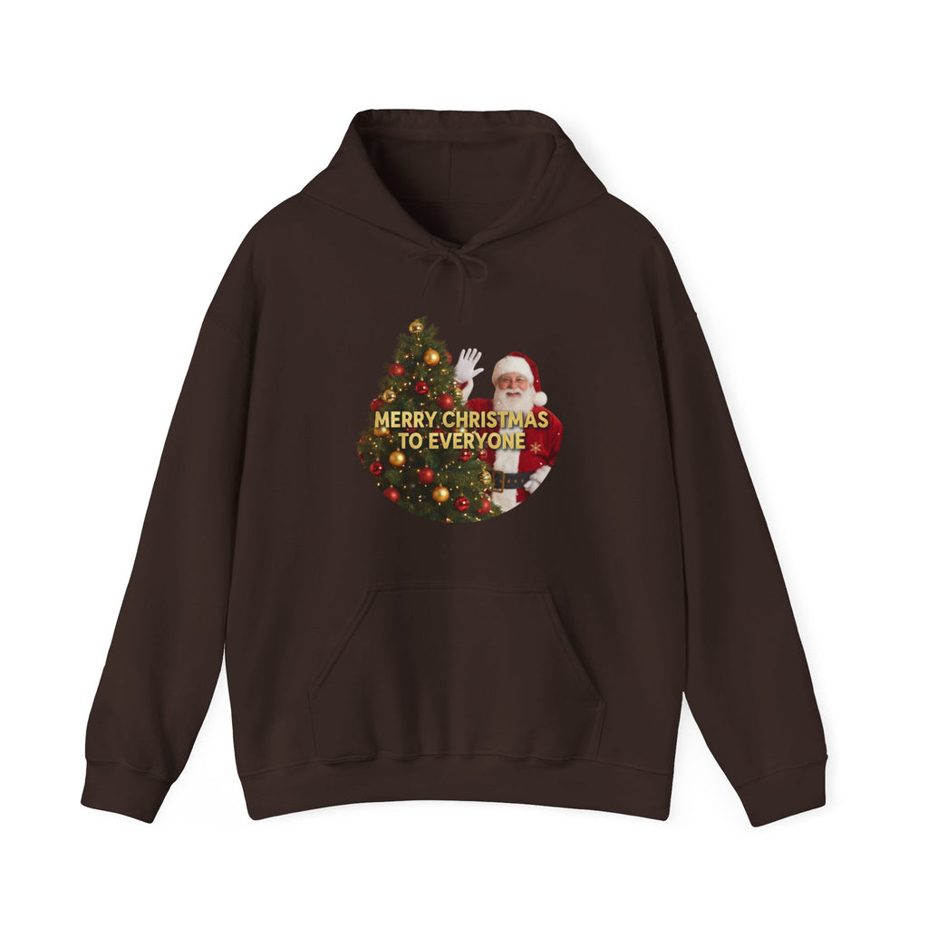 Christmas Hoodie - 'Merry Christmas to Everyone' Front & 'HO, HO, HO!!' Back Holiday Sweatshirt