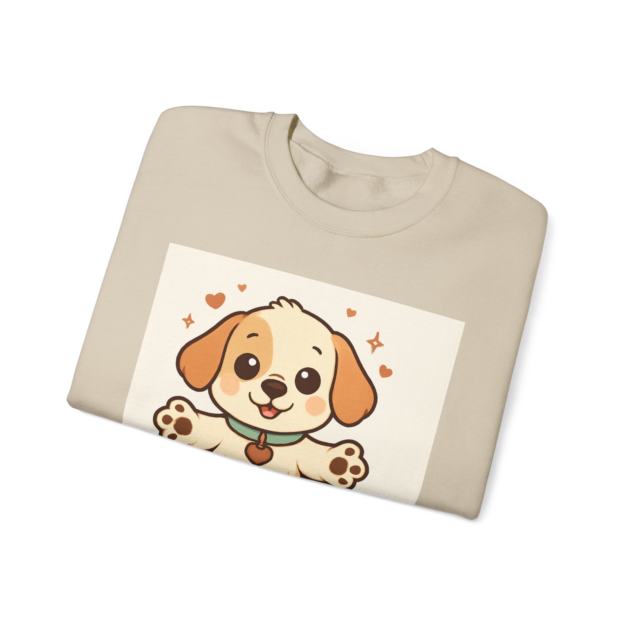Looking for Hugs Sweatshirt — Cute Puppy Graphic Crewneck