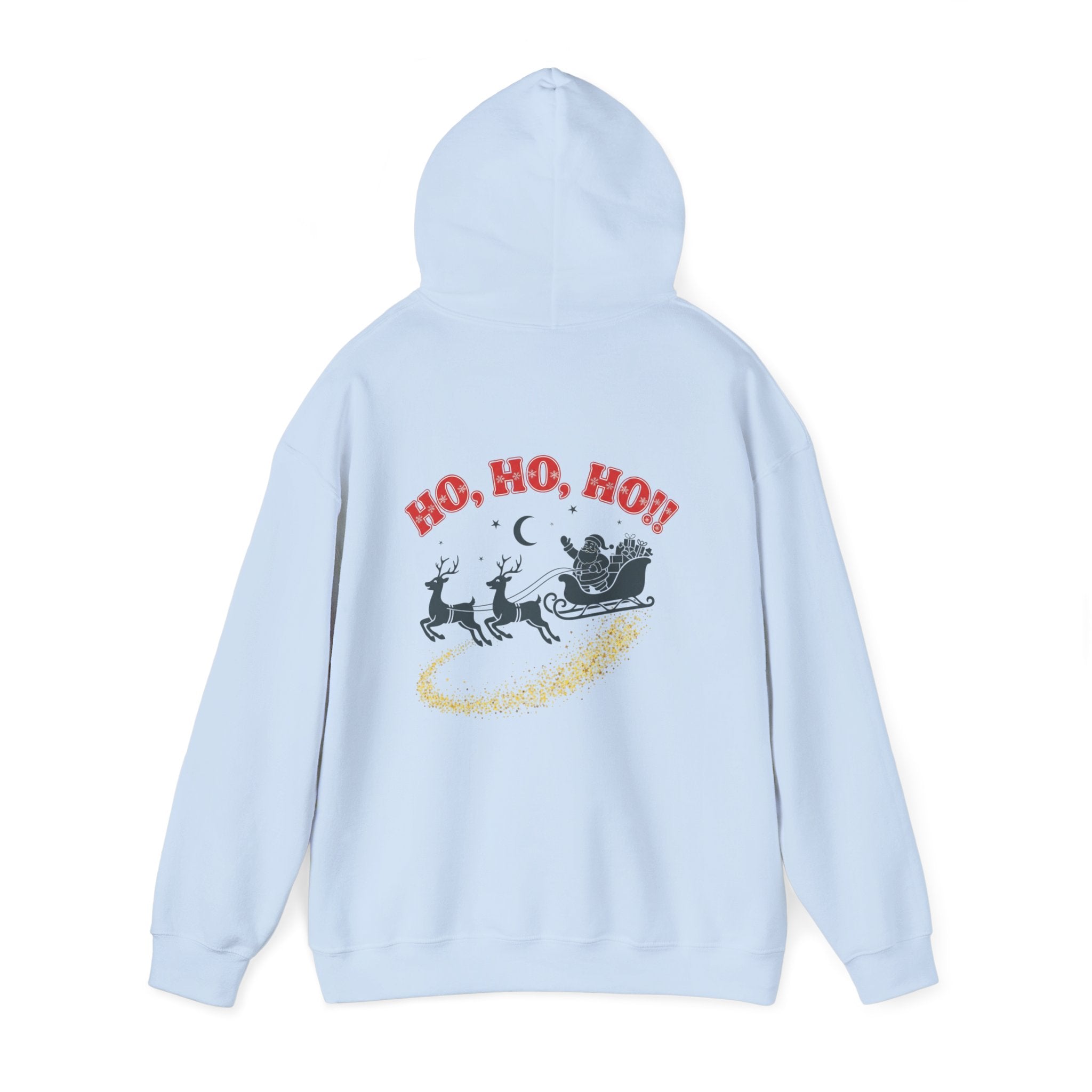 Christmas Hoodie - 'Merry Christmas to Everyone' Front & 'HO, HO, HO!!' Back Holiday Sweatshirt
