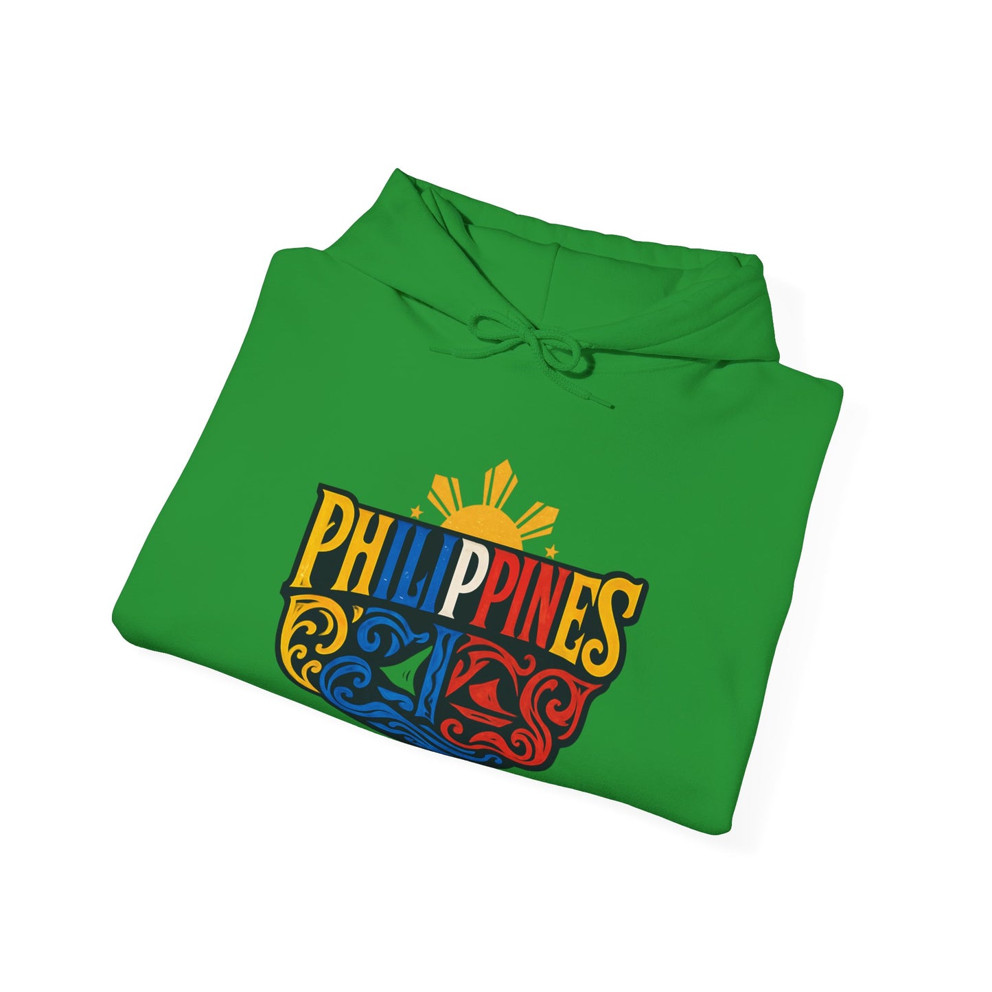 Philippines Retro Surf Hoodie – Vintage Flag Sun & Waves Pullover