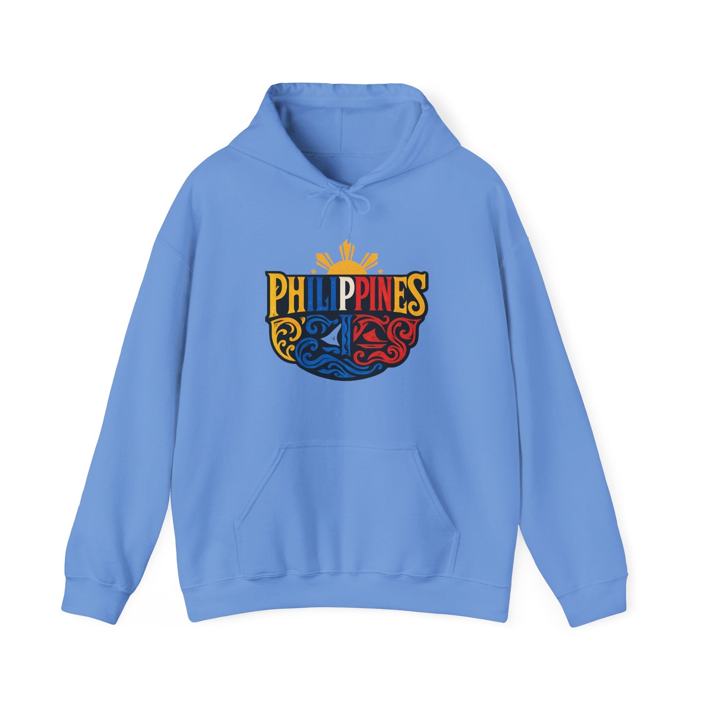 Philippines Retro Surf Hoodie – Vintage Flag Sun & Waves Pullover