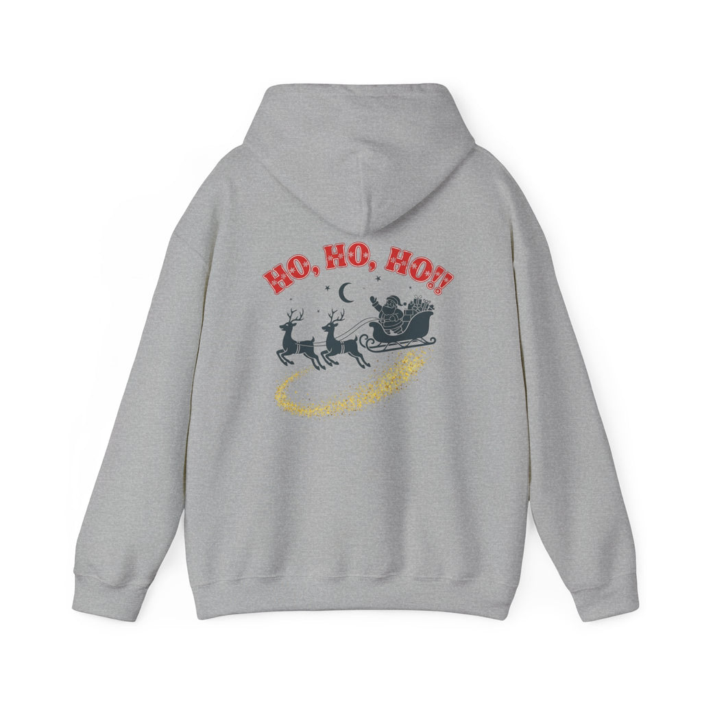 Christmas Hoodie - 'Merry Christmas to Everyone' Front & 'HO, HO, HO!!' Back Holiday Sweatshirt