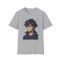 Anime Boy Portrait T‑Shirt — Retro "90's" Back Print