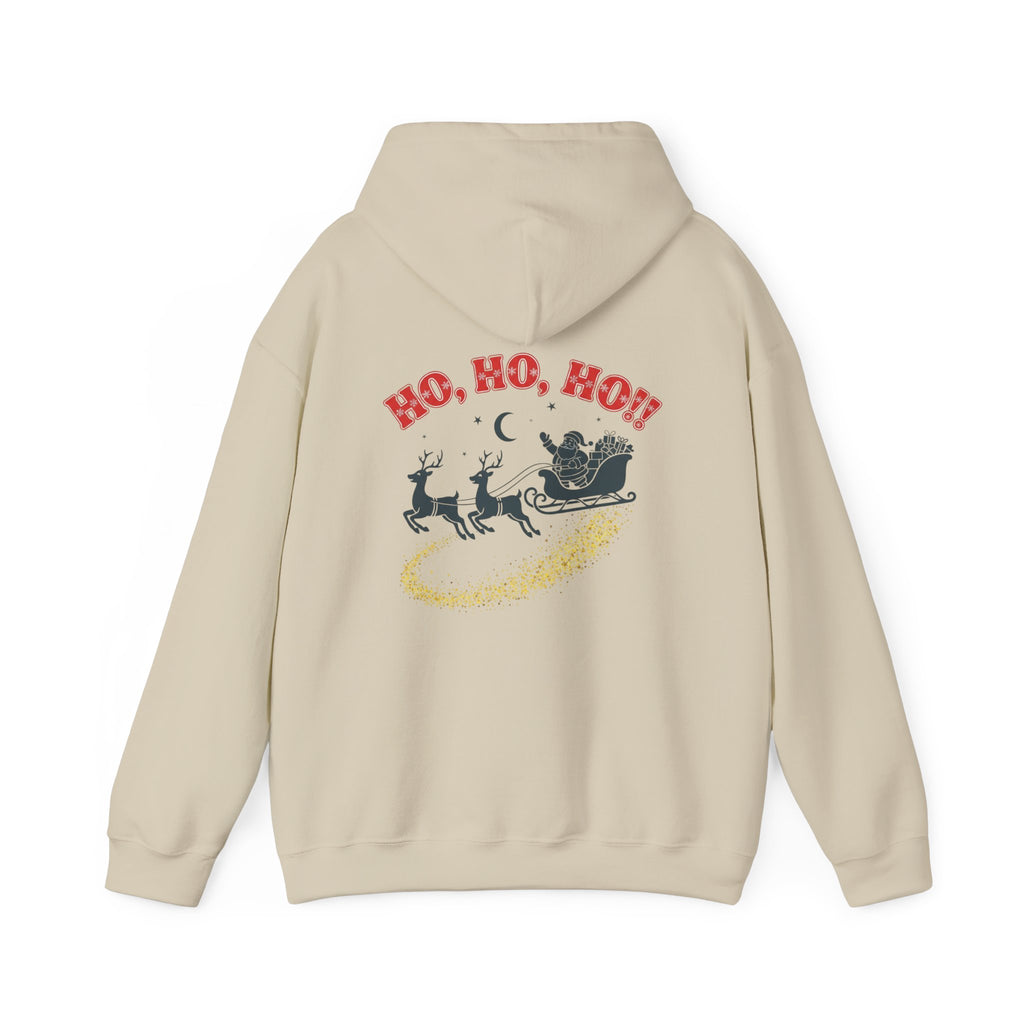 Christmas Hoodie - 'Merry Christmas to Everyone' Front & 'HO, HO, HO!!' Back Holiday Sweatshirt