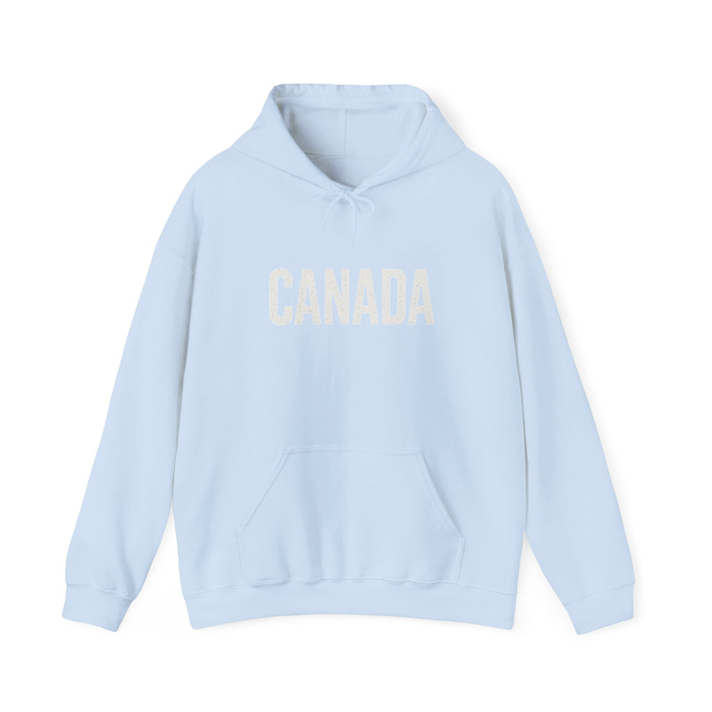 Canada Flag Hoodie – Vintage Canada Text & Maple Leaf Pullover