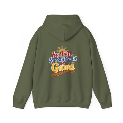 Proud Pinoy  Sa Isip Sa Salita at Sa Gawa Hoodie — Filipino Heritage Pullover