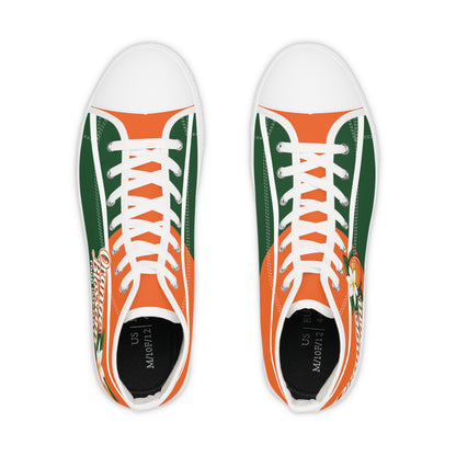Orange Blossom Men's Personalized High Top Sneakers