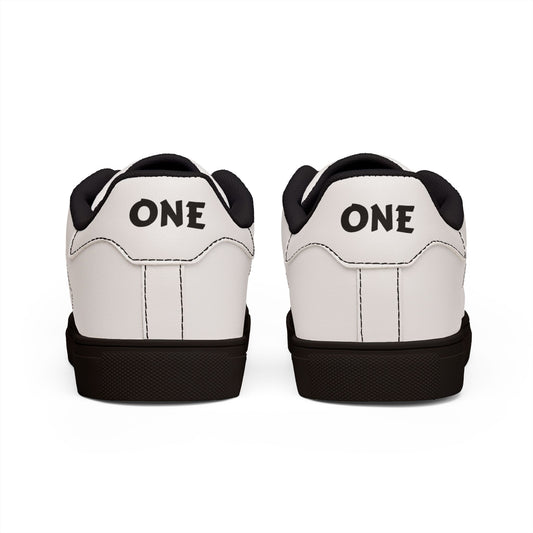 ONE Classic White Leather Sneakers — Low-Top Casual Trainers