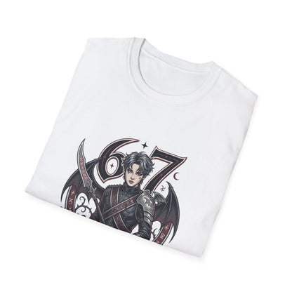 Gothic Demon Hunter T-Shirt — Knight with Wings Illustration