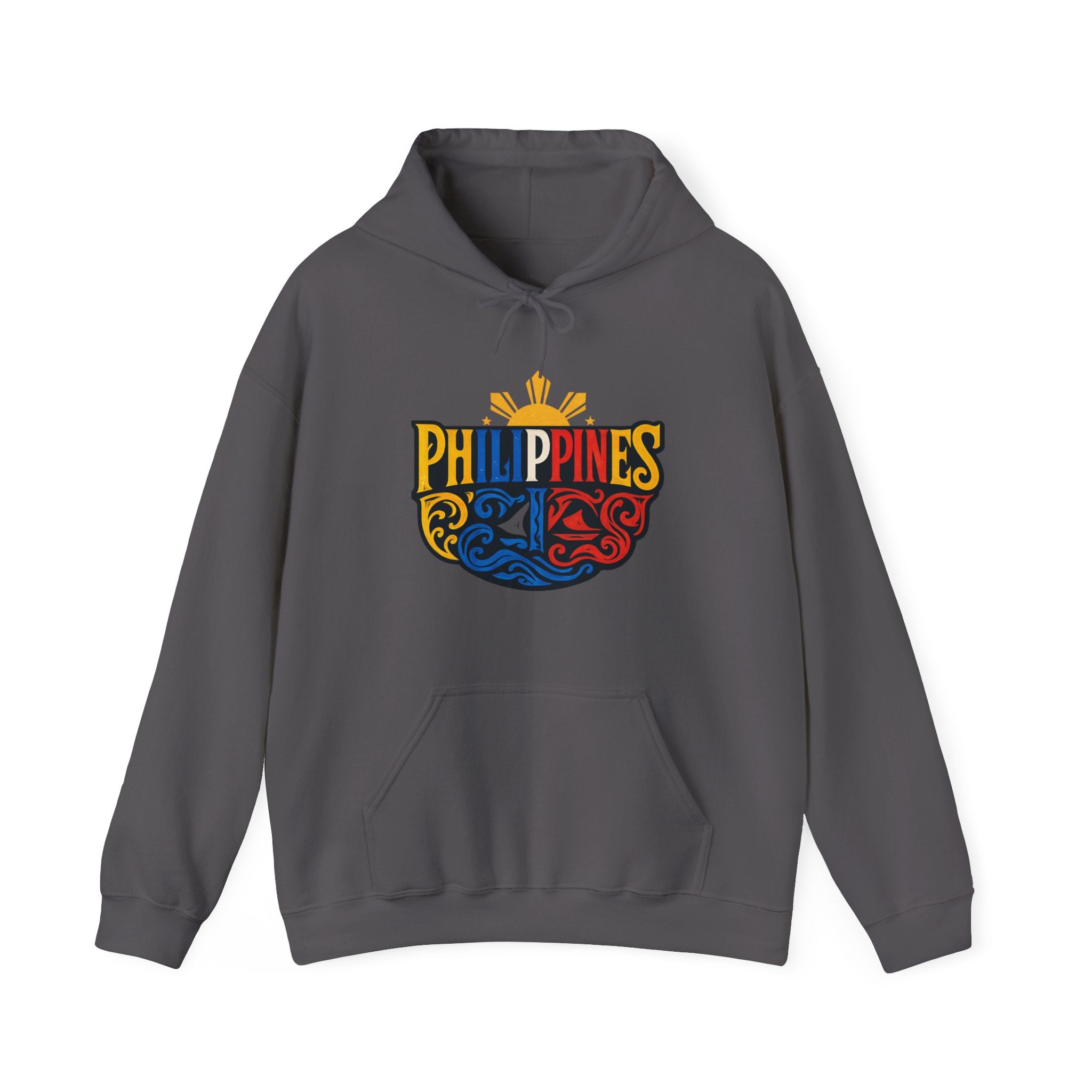 Philippines Retro Surf Hoodie – Vintage Flag Sun & Waves Pullover