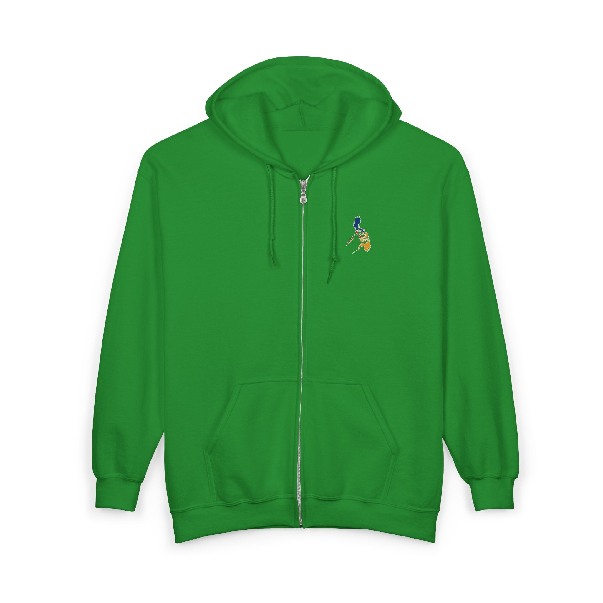 Eagle Crest Zip Hoodie — Crowned Heraldic Eagle Full-Zip Sweatshirt