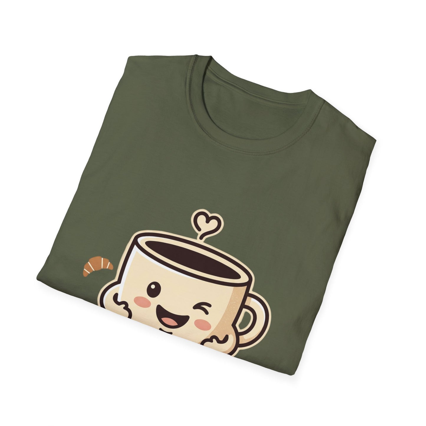 Coffee Cup T-Shirt — "Daily Hug" Cute Kawaii Coffee Tee