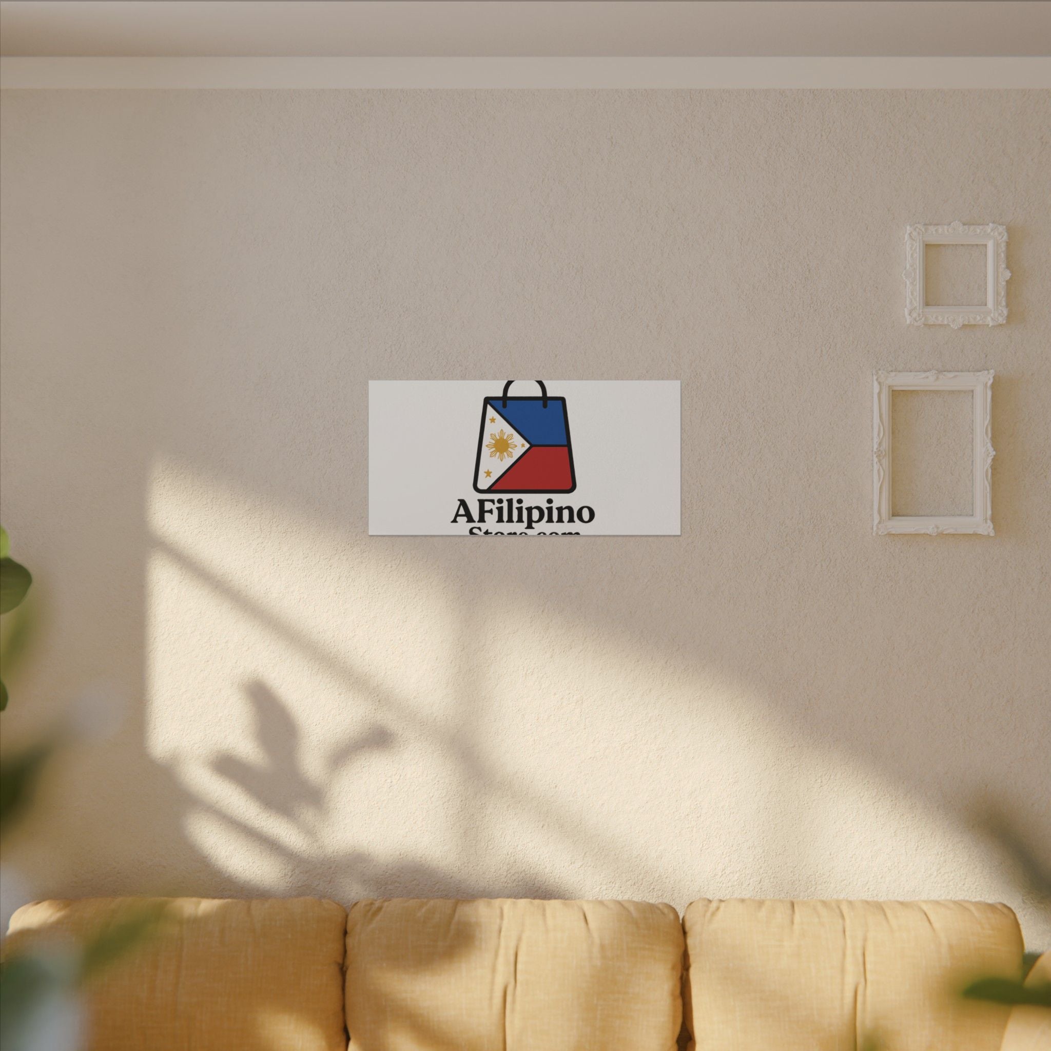 Filipino Flag Tote Logo Canvas Print — AFilipinoStore.com Matte Stretched Wall Art