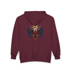 Eagle Crest Zip Hoodie — Crowned Heraldic Eagle Full-Zip Sweatshirt