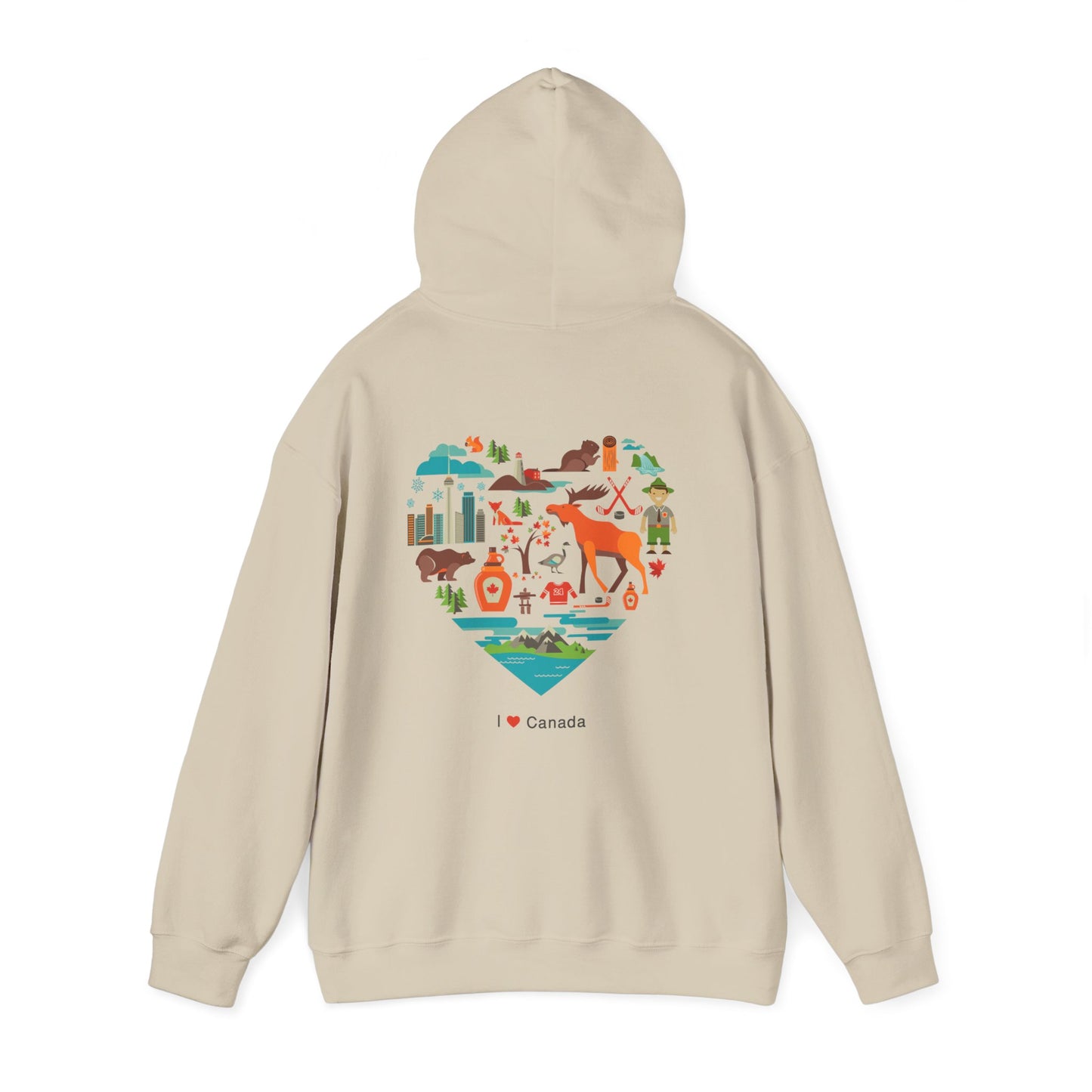 Canada Flag Hoodie – Vintage Canada Text & Maple Leaf Pullover