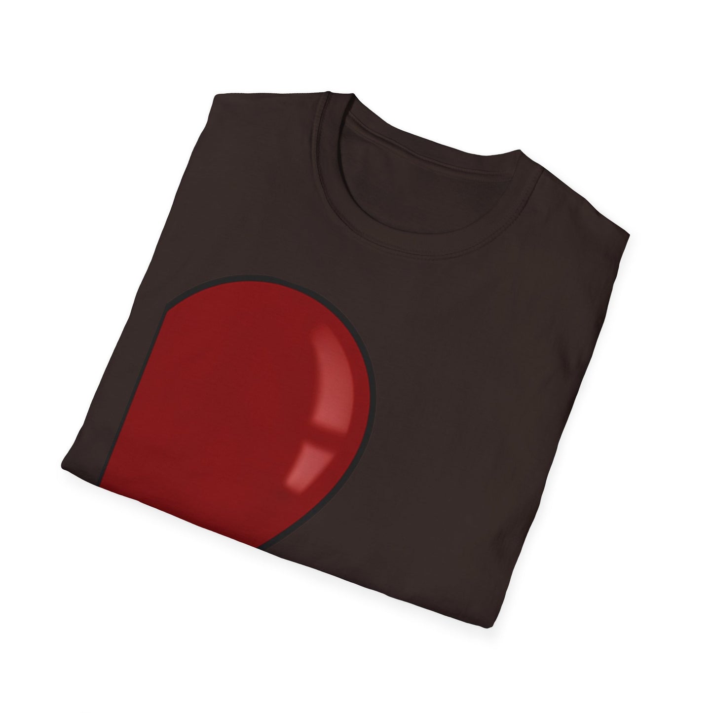 Half- Heart Half-Design T-Shirt — Minimal Red Heart Graphic Tee