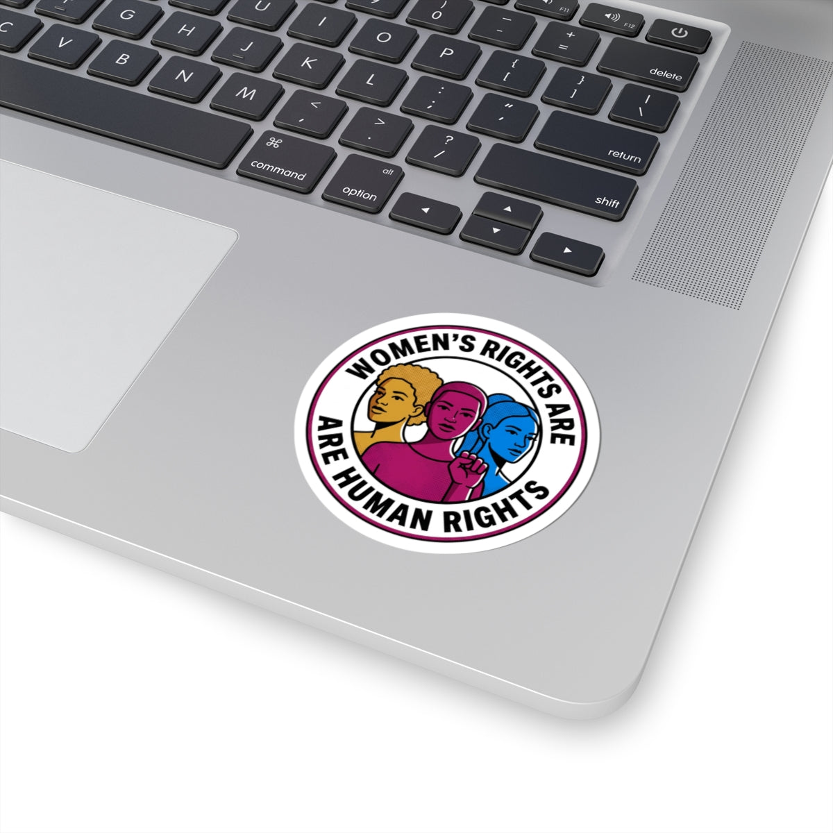 Women’s Rights Are Human Rights Kiss-Cut Sticker | feminism, equality