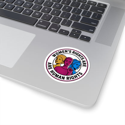 Women’s Rights Are Human Rights Kiss-Cut Sticker | feminism, equality