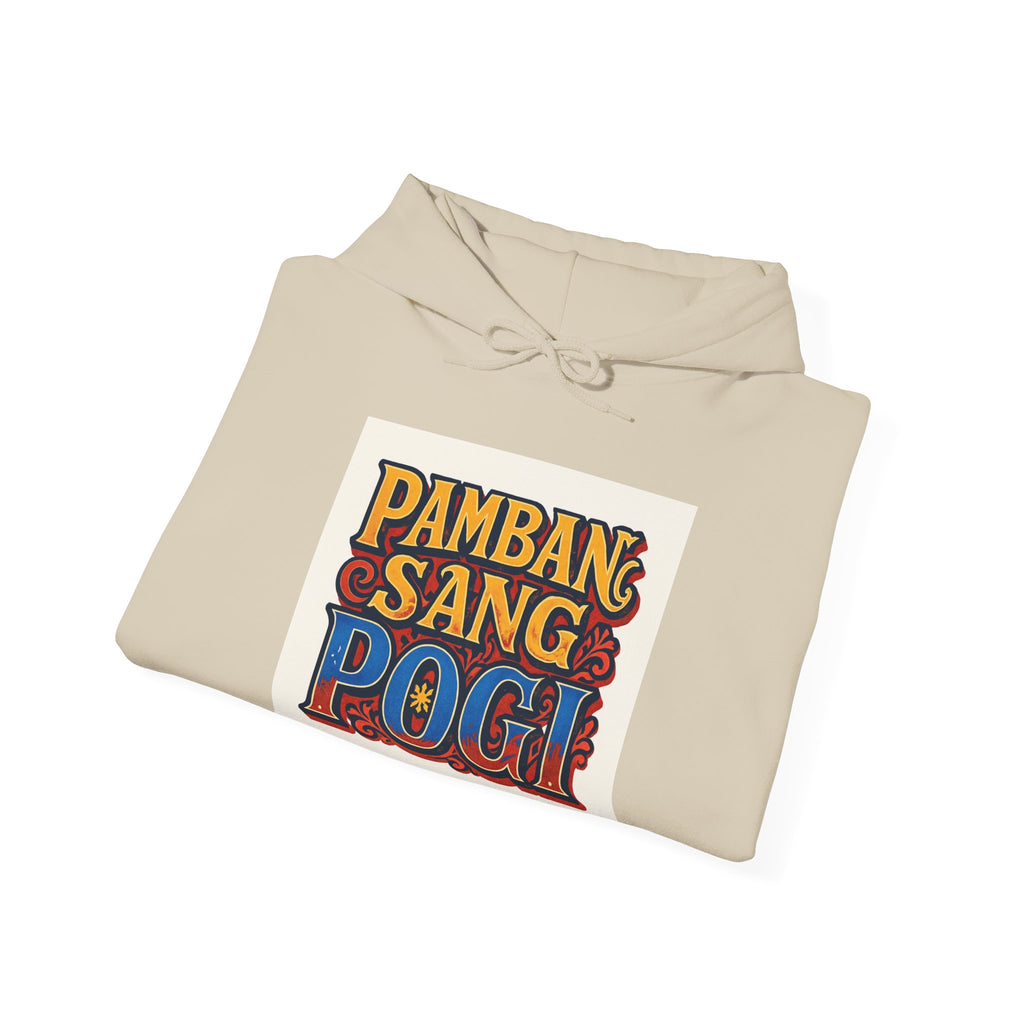 Filipino Pride Hoodie — "Pambansang Pogi" Retro Lettering Pullover