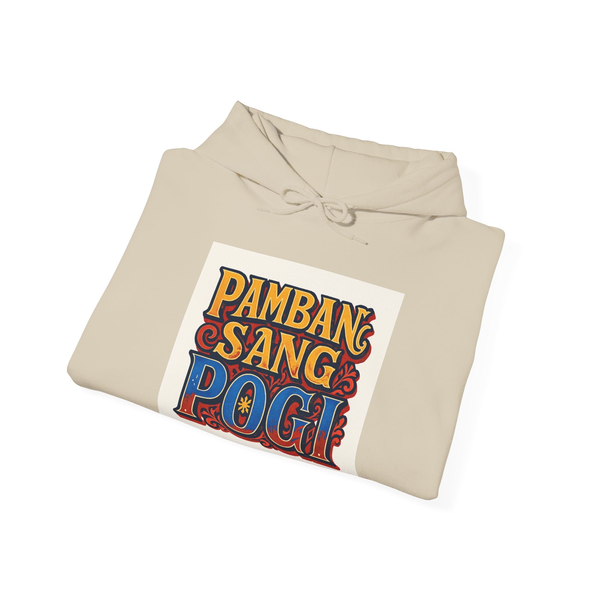 Filipino Pride Hoodie — "Pambansang Pogi" Retro Lettering Pullover