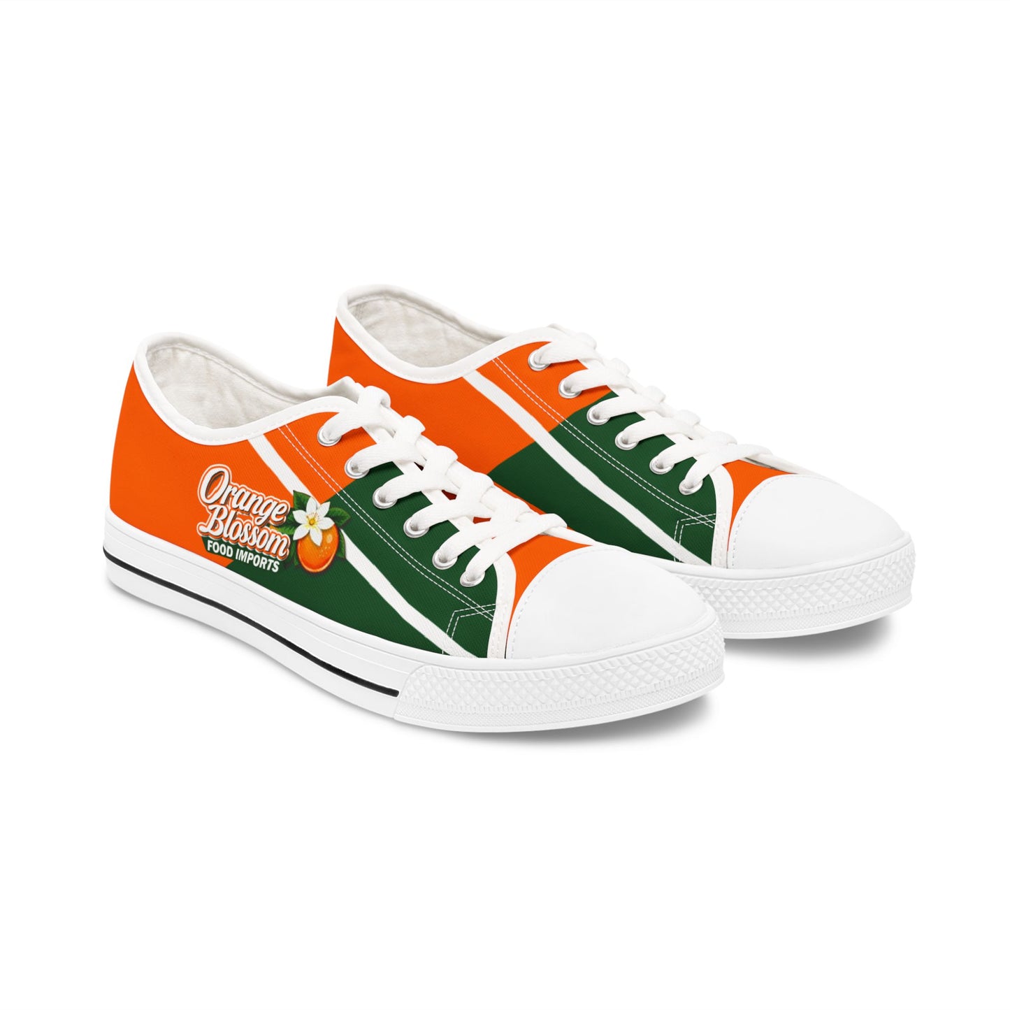 Orange Blossom Personalized Casual Canvas Shoes for Women 2