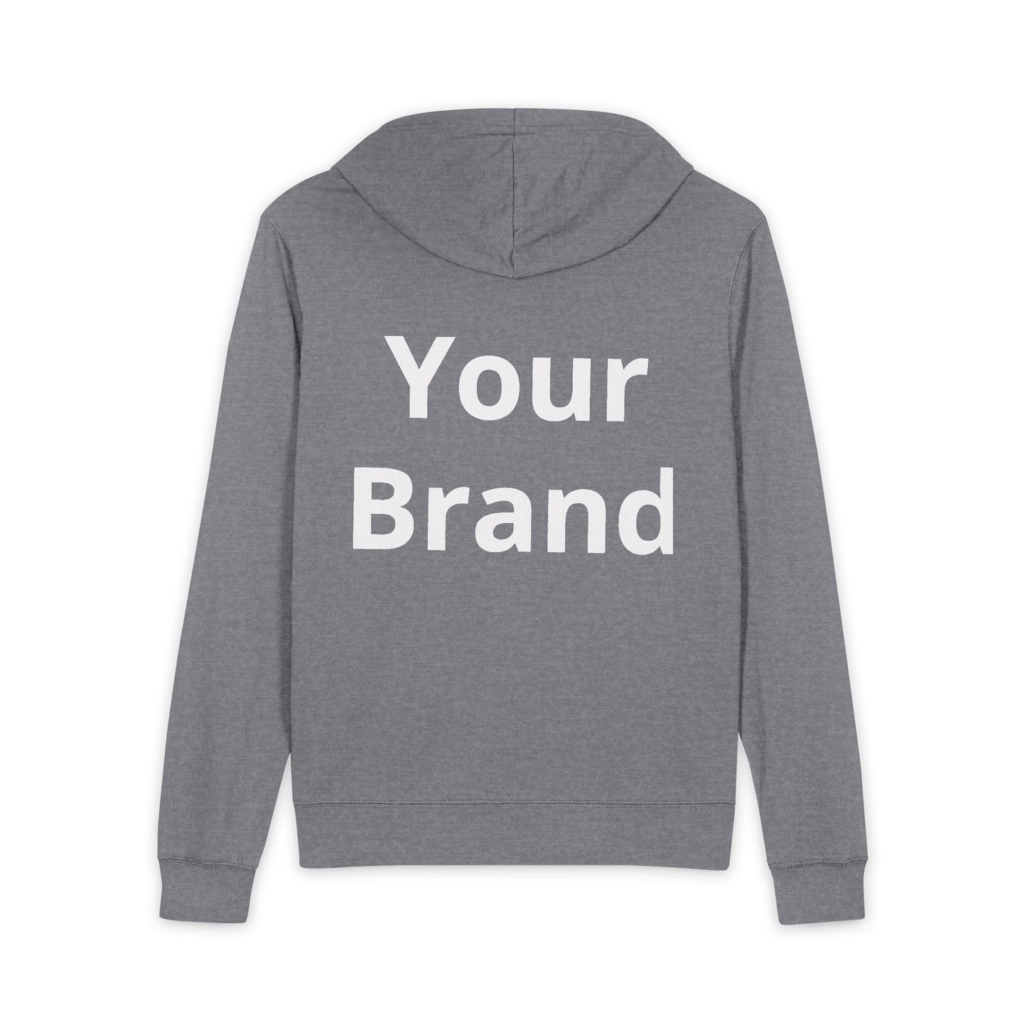 Full-Zip Hoodie — Custom "Your Brand" Chest & Back Logo