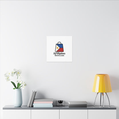 Filipino Flag Tote Logo Canvas Print — AFilipinoStore.com Matte Stretched Wall Art