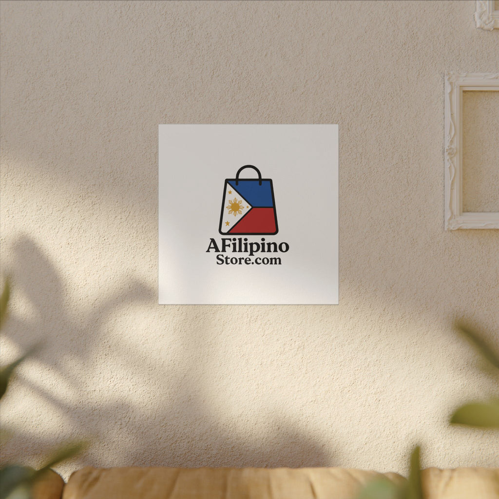 Filipino Flag Tote Logo Canvas Print — AFilipinoStore.com Matte Stretched Wall Art