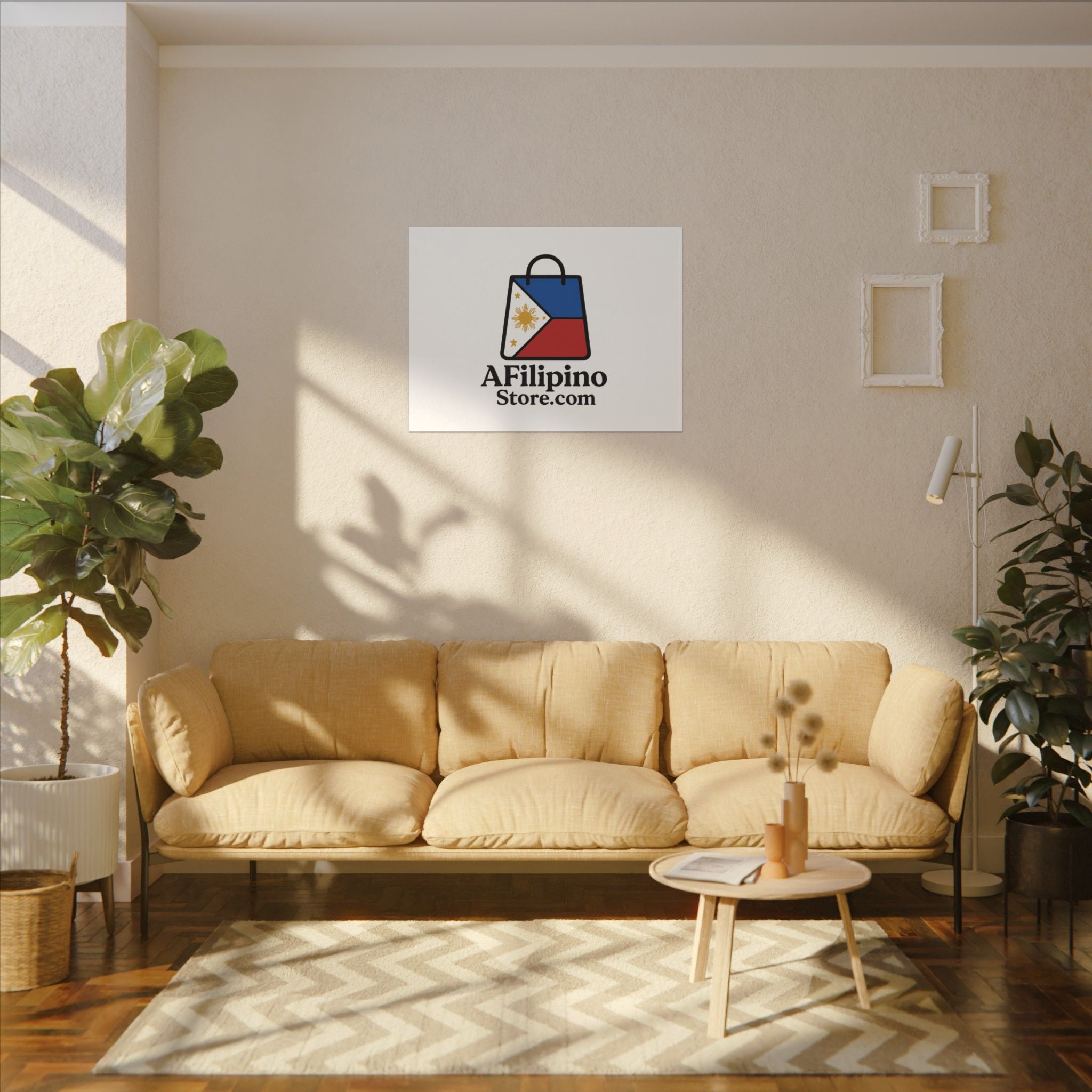 Filipino Flag Tote Logo Canvas Print — AFilipinoStore.com Matte Stretched Wall Art