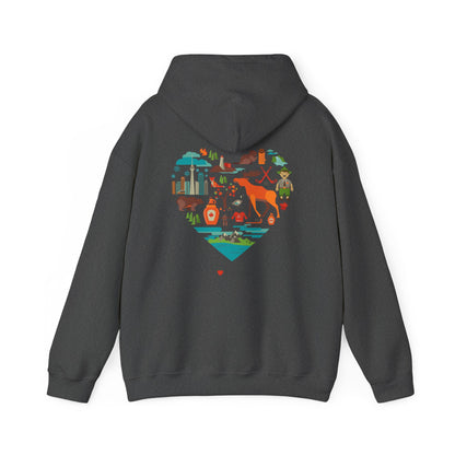 Canada Flag Hoodie – Vintage Canada Text & Maple Leaf Pullover