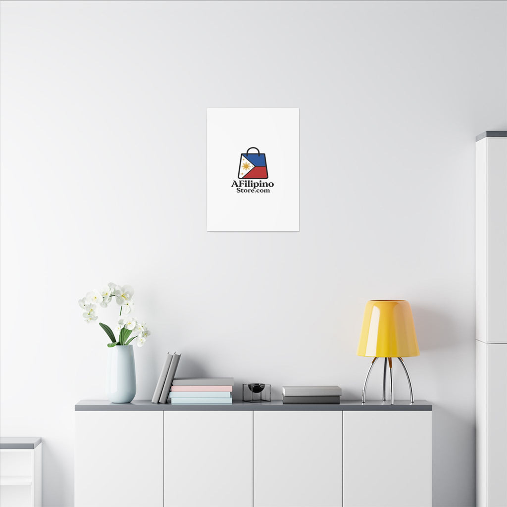 Filipino Flag Tote Logo Canvas Print — AFilipinoStore.com Matte Stretched Wall Art