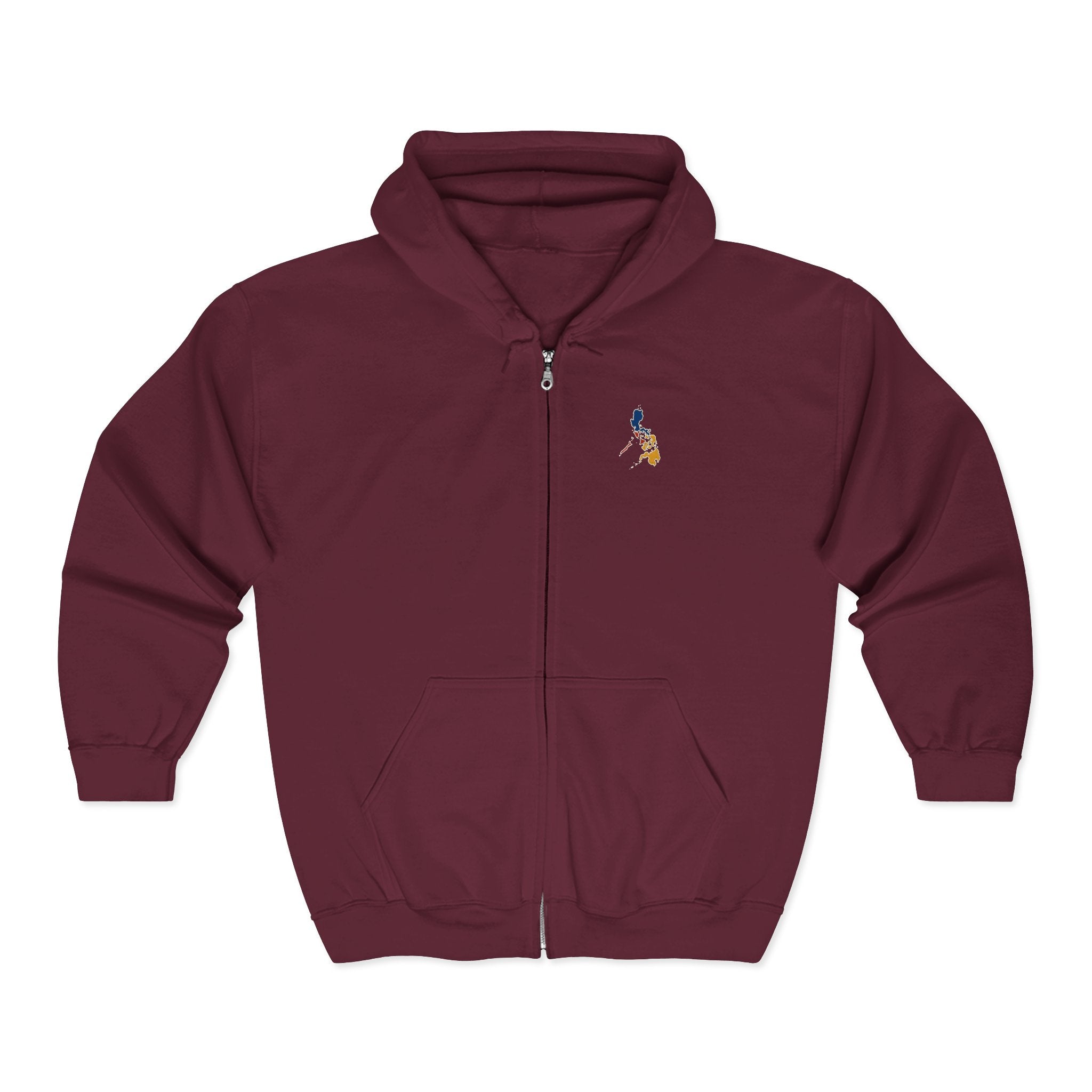 Eagle Crest Zip Hoodie — Crowned Heraldic Eagle Full-Zip Sweatshirt