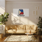 Filipino Flag Tote Logo Canvas Print — AFilipinoStore.com Matte Stretched Wall Art