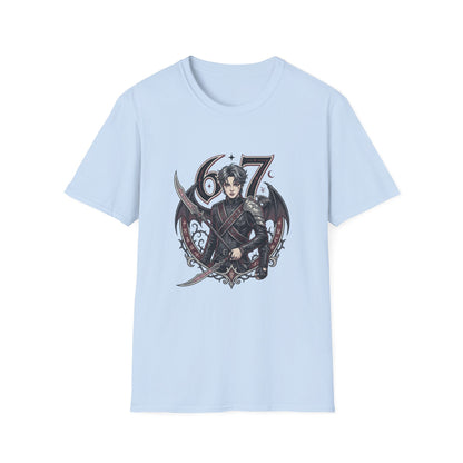 Gothic Demon Hunter T-Shirt — Knight with Wings Illustration