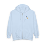 Eagle Crest Zip Hoodie — Crowned Heraldic Eagle Full-Zip Sweatshirt