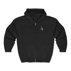 Eagle Crest Zip Hoodie — Crowned Heraldic Eagle Full-Zip Sweatshirt