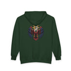 Eagle Crest Zip Hoodie — Crowned Heraldic Eagle Full-Zip Sweatshirt